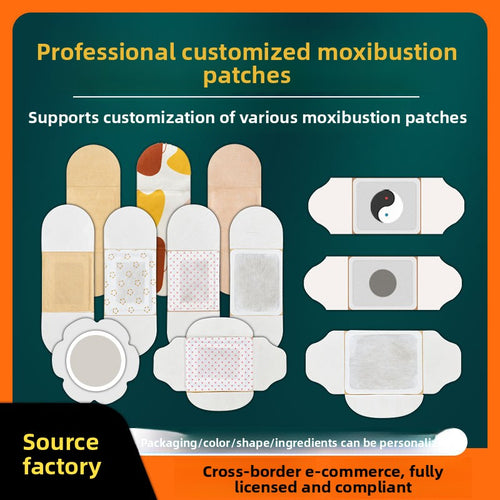 10 Pieces Boxed Moxibustion Patch Self-heating Customized Label OEM Hot Compress Moxibustion Patch MOQ:100boxes