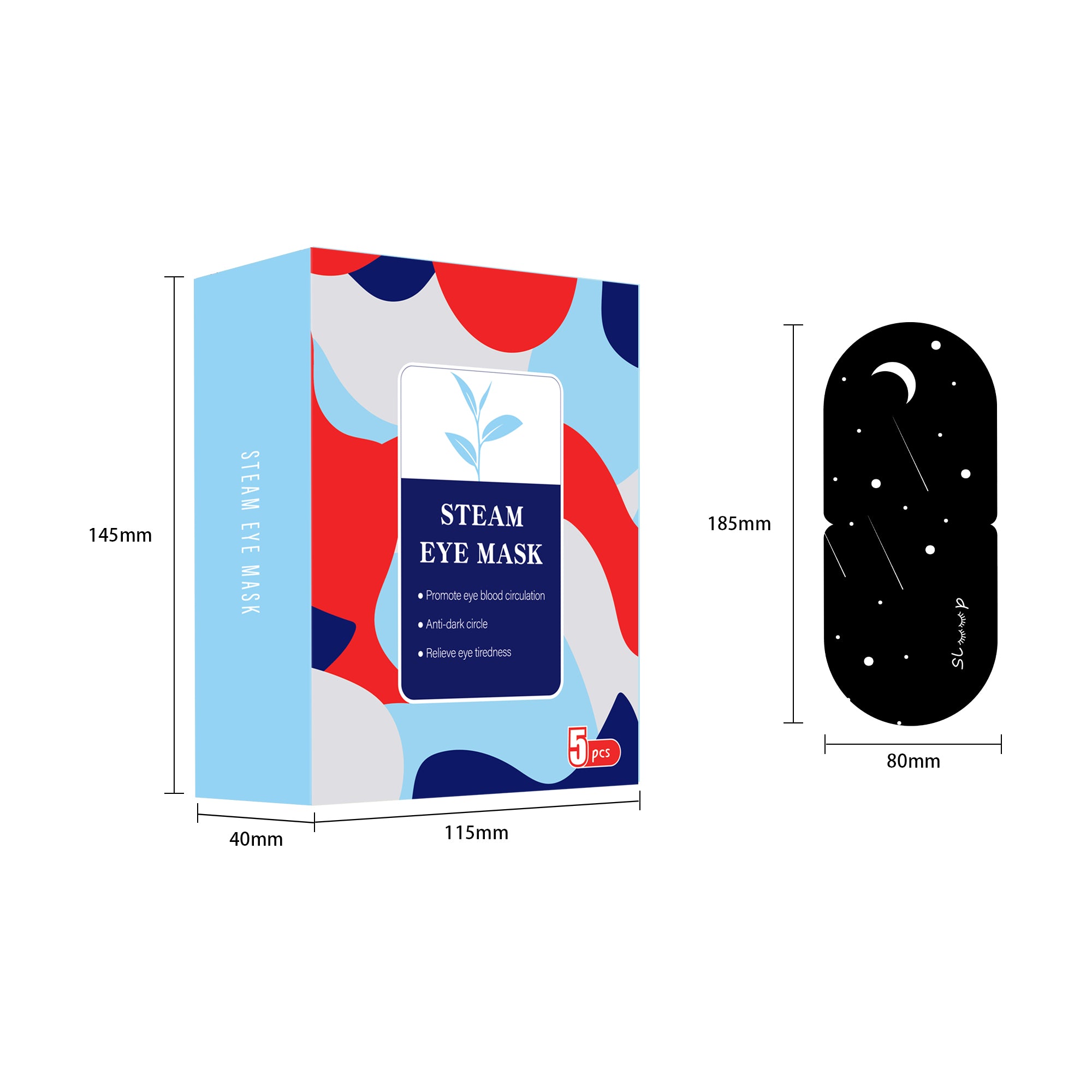 Trending Hot Sale Eye Heat Pad Steam Mask Eyemask Custom Self Heating Warm Sleep Instant Eye MaskMOQ:1000pieces