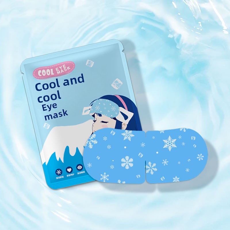 Customised Disposable Ice Eye Mask Fatigue Relief Cooling Eye Patch Lutein Hyaluronic Acid Cassia Eye Protectors MOQ:1000pieces