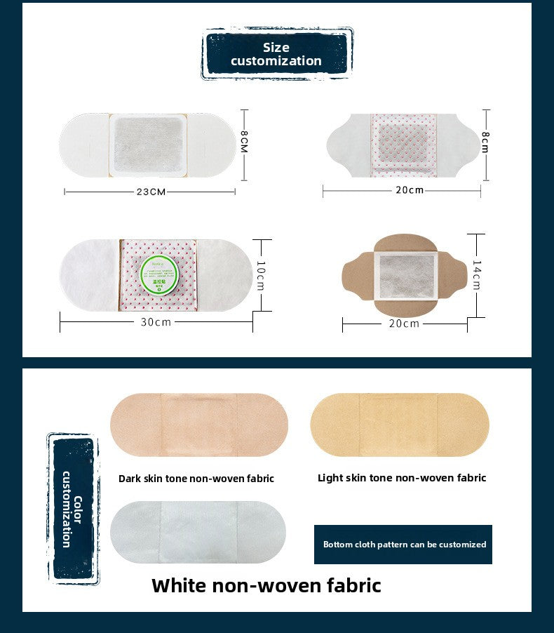 10 Pieces Boxed Moxibustion Patch Self-heating Customized Label OEM Hot Compress Moxibustion Patch MOQ:100boxes