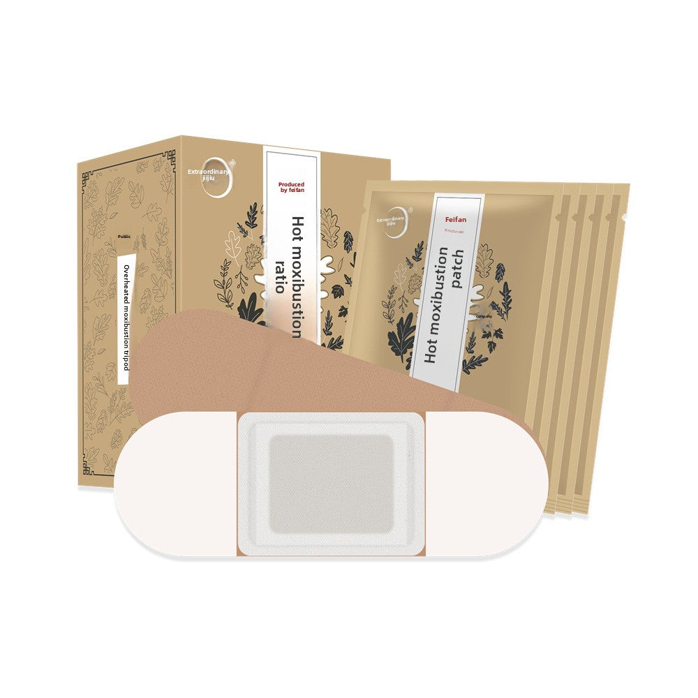 10 Pieces Boxed Moxibustion Patch Self-heating Customized Label OEM Hot Compress Moxibustion Patch MOQ:100boxes