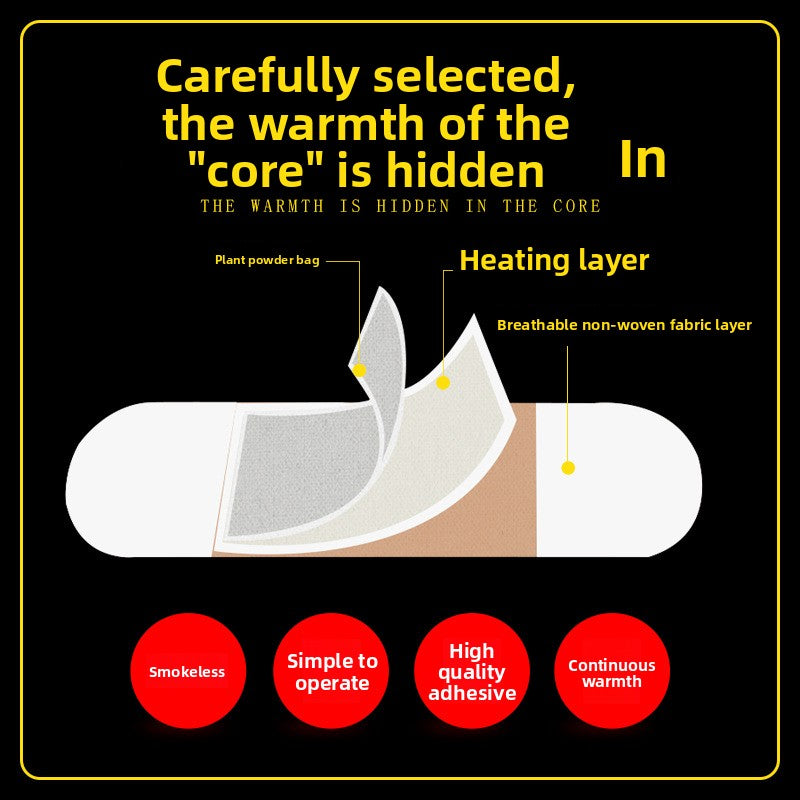 10 Pieces Boxed Moxibustion Patch Self-heating Customized Label OEM Hot Compress Moxibustion Patch MOQ:100boxes