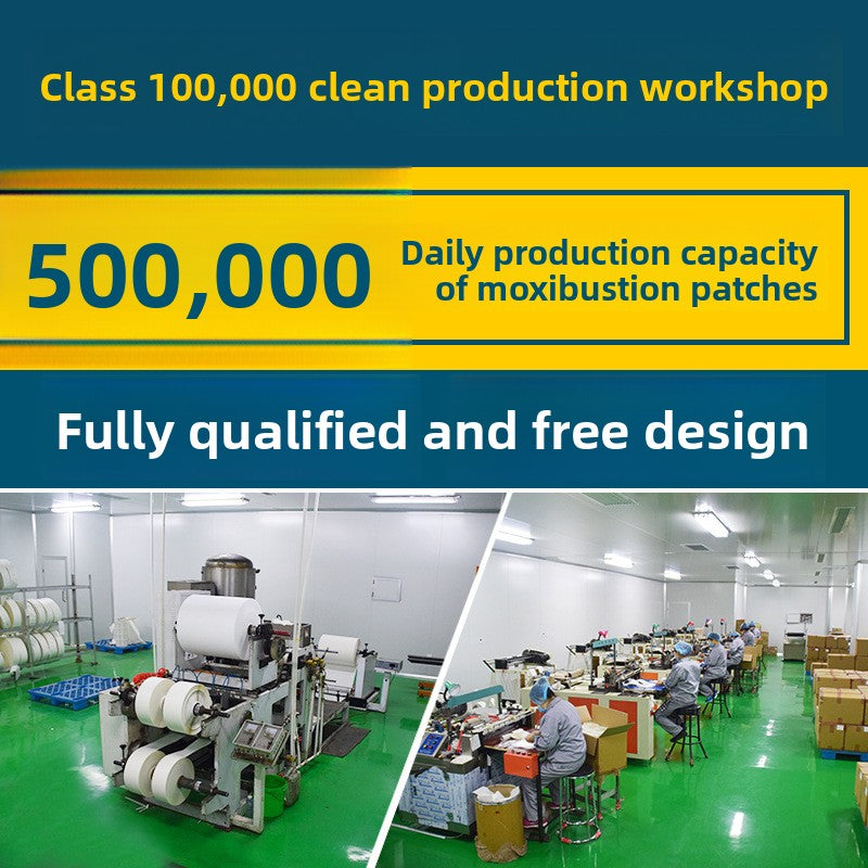 10 Pieces Boxed Moxibustion Patch Self-heating Customized Label OEM Hot Compress Moxibustion Patch MOQ:100boxes