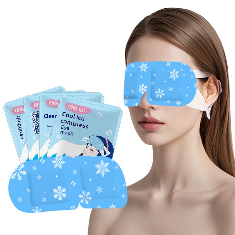 Customised Disposable Ice Eye Mask Fatigue Relief Cooling Eye Patch Lutein Hyaluronic Acid Cassia Eye Protectors MOQ:1000pieces