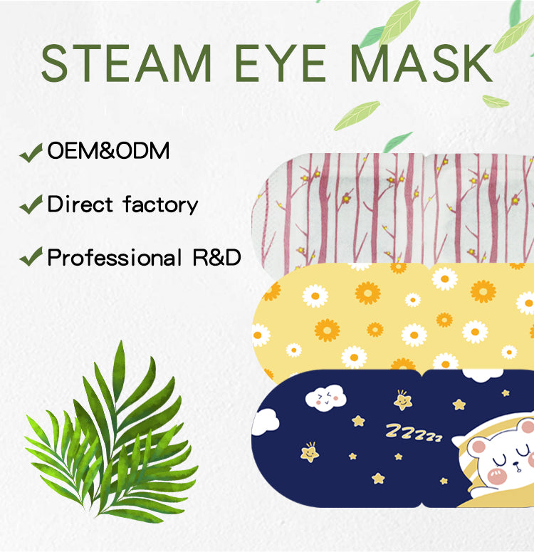 Trending Hot Sale Eye Heat Pad Steam Mask Eyemask Custom Self Heating Warm Sleep Instant Eye MaskMOQ:1000pieces